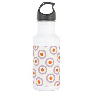 Purple & Orange Circle Dot Retro Design 532 Ml Water Bottle