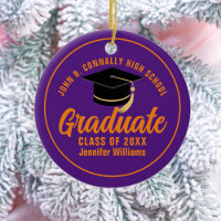 Purple Orange Graduate Custom 2024 Graduation