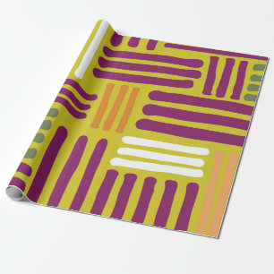 Purple Orange Green Wrapping Paper