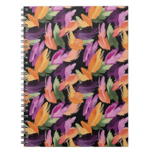 Purple Orange Green Yellow Abstract Notebook