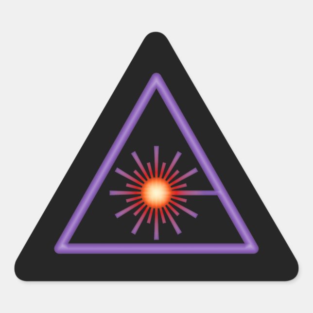 Purple & Orange Laser Warning Sticker (Front)