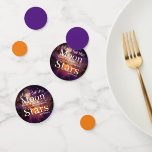 Purple Orange Nebula Inspirational Quote Confetti