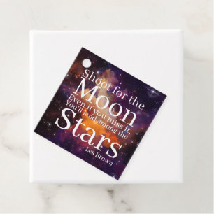 Purple Orange Nebula Inspirational Quote Favour Tags