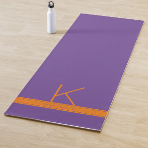 Purple Orange Pick Your School Colours Personalise Yoga Mat
