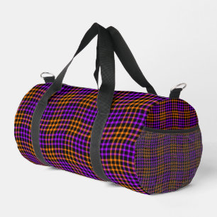 Purple Orange Plaid Chequered Seamless Pattern Sma Duffle Bag