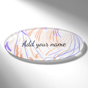 Purple orange watercolor abstract add name text th tag