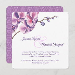 Purple Orchid 2 Invitation