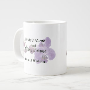 Purple Orchid and Buds Wedding Products Large Coffee Mug