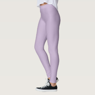 Purple Orchid Bloom Solid Colour Print Leggings