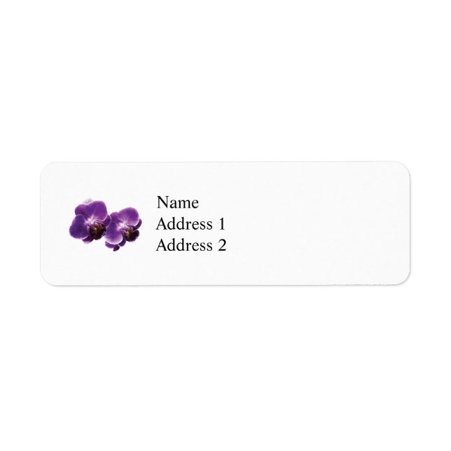 Purple Orchid Duo Return Address Label (Front)