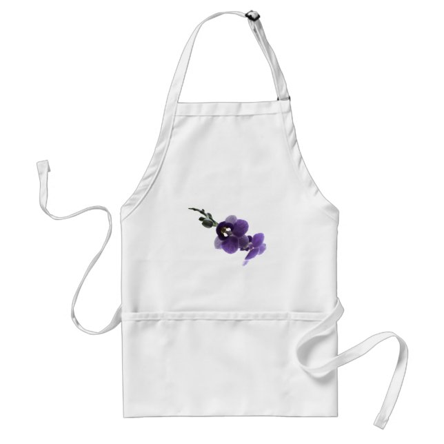 Purple orchid flower, Apron (Front)