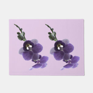 Purple orchid flower, doormat