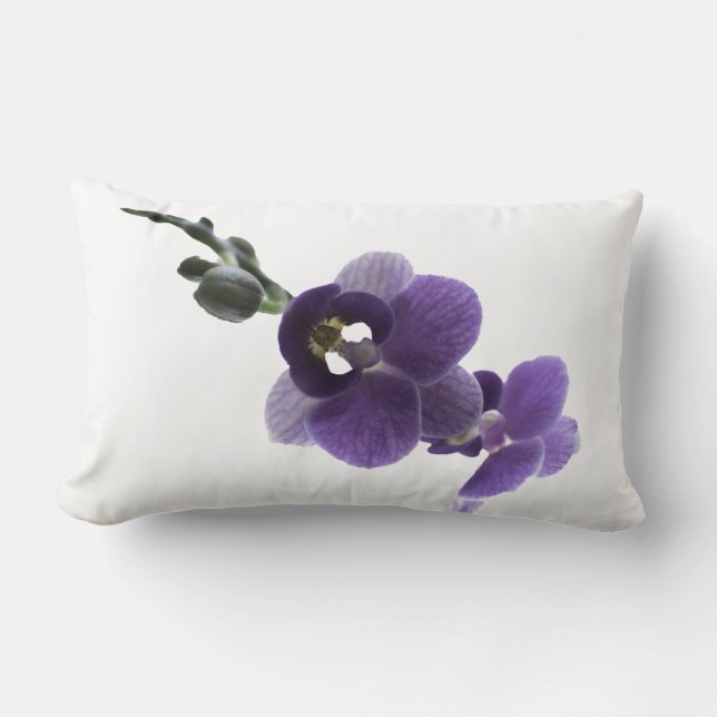 Purple orchid flower, Throw Pillow (Front)