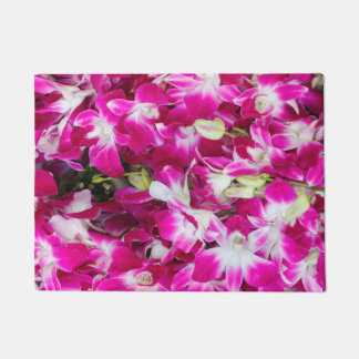 Purple orchid flowers background doormat