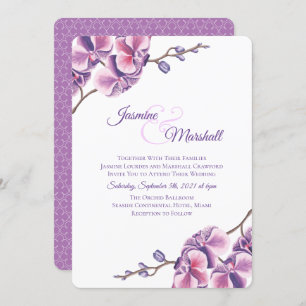 Purple Orchid Invitation