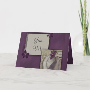 Purple orchid invitation