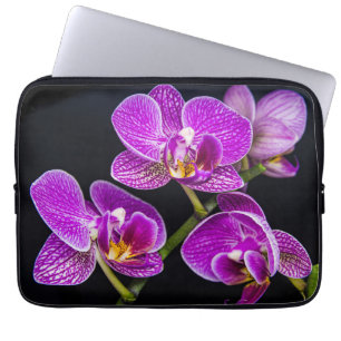 Purple orchid laptop sleeve
