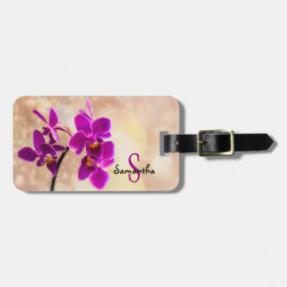 Purple Orchid Luggage tag