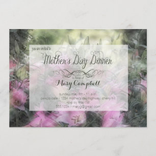Purple Orchid Mother's Day Dinner Invitation