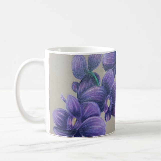 Purple orchid mug (Left)