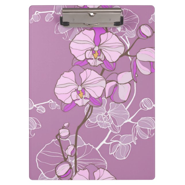 Purple Orchid Pattern Clipboard (Front)