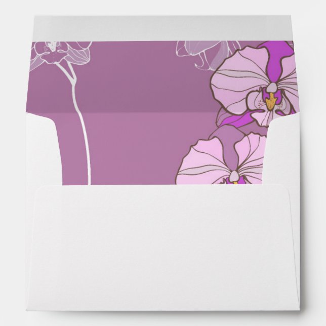 Purple Orchid Pattern Envelopes (Back (Bottom))