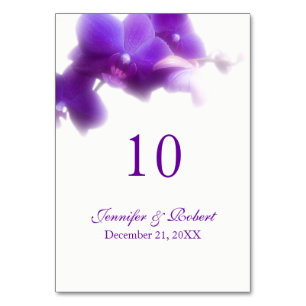 Purple Orchid Table Number