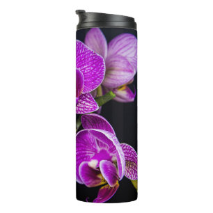 Purple orchid thermal tumbler