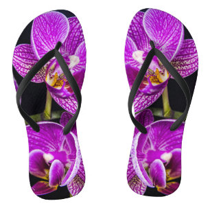 Purple orchid thongs