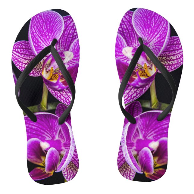 Purple orchid thongs (Footbed)