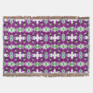 Purple Orchid Throw Blanket