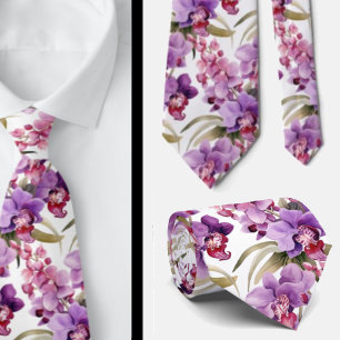 Purple Orchid Tie