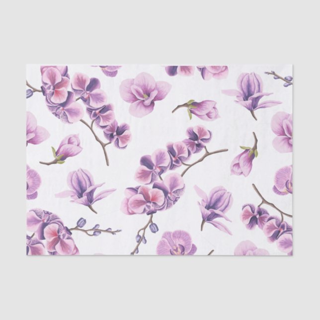 Purple Orchid Tissue Paper  (Front)
