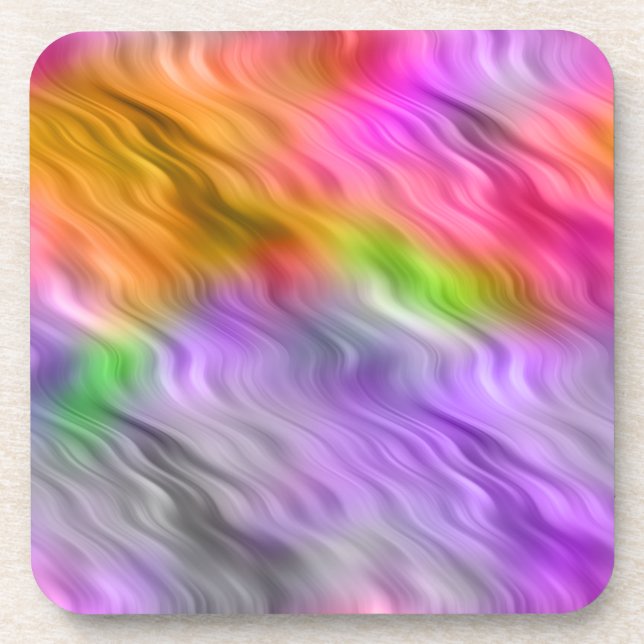 Purple Orchid Wavy Texture Coaster (Front)
