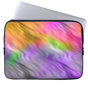 Purple Orchid Wavy Texture Laptop Sleeve