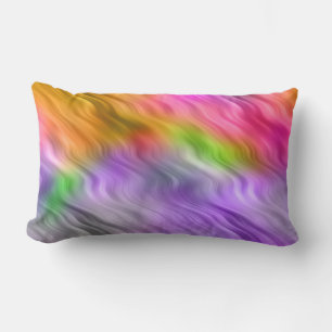 Purple Orchid Wavy Texture Lumbar Cushion