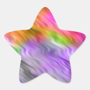Purple Orchid Wavy Texture Star Sticker