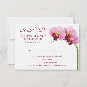 Purple Orchid Wedding RSVP Card