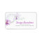 Purple Orchids and SeaShell address label