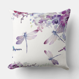 Purple Orchids Hummingbird Funeral Program Cushion