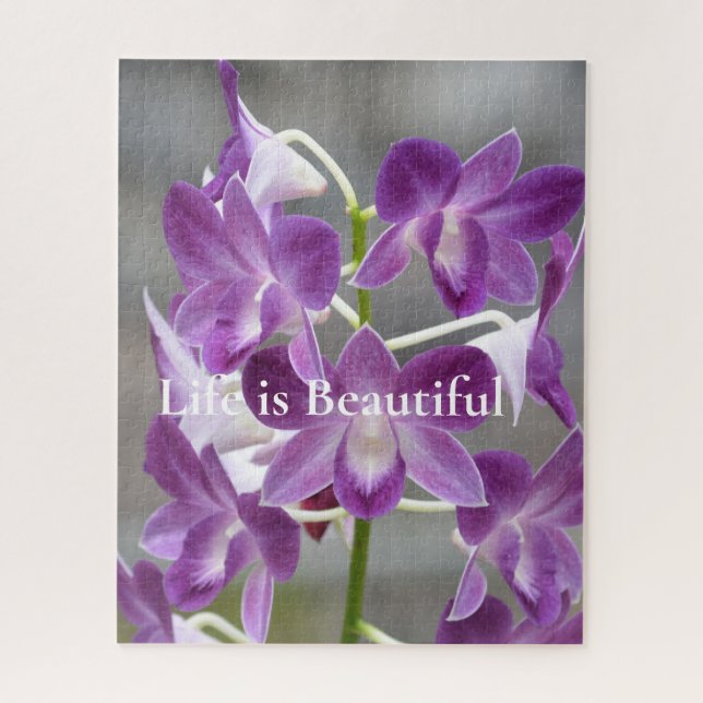 Purple Orchids Kauai Hawaii Jigsaw Puzzle (Vertical)