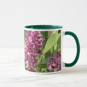 purple orchids mug