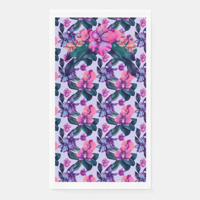 Purple Orchids Napkin (Front)