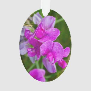 Purple Orchids Ornament