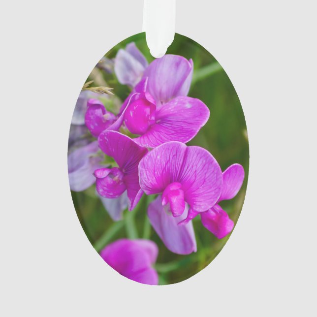 Purple Orchids Ornament (Back)