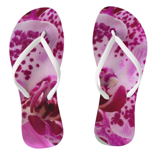 Purple Orchids Petals Thongs (Footbed)