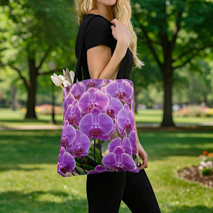 Purple Orchids Tote Bag