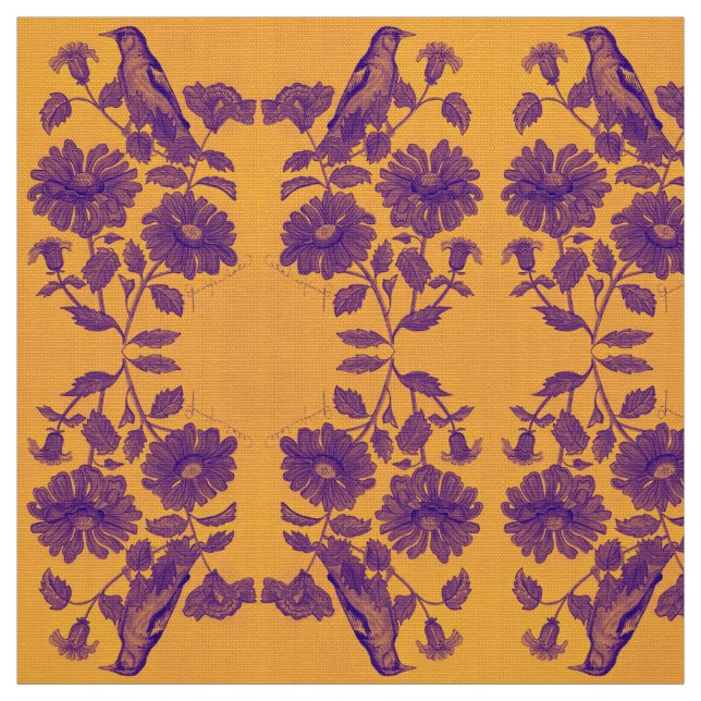 Purple Oriole Fabric (Swatch)
