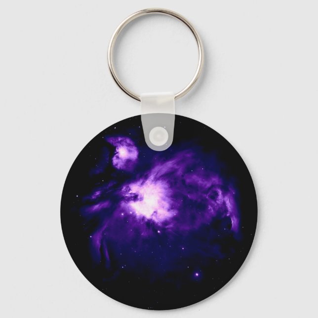 Purple Orion Nebula : Galaxy Key Ring (Front)