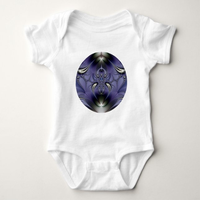 Purple Ornament Baby Bodysuit (Front)